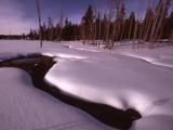 Hot spring & Castle Geyser in winter